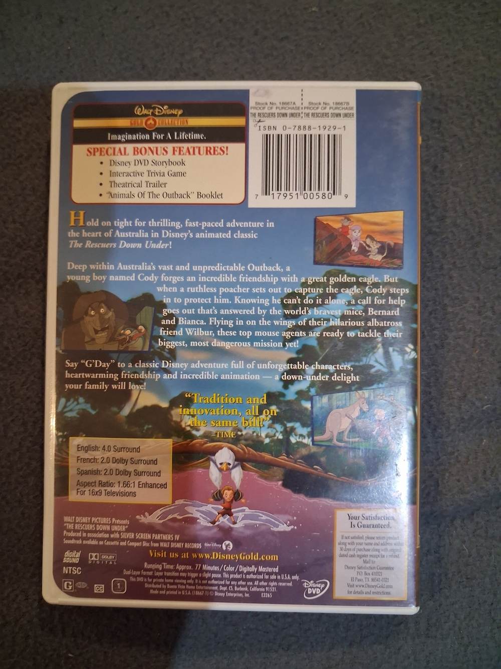 The Rescuers Down Under Dvd - Picture 3 of 3